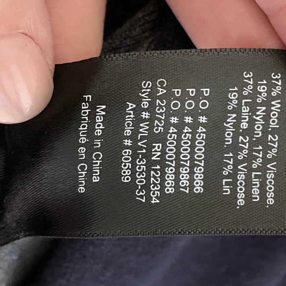 EUC Aritzia Lance long navy wool blend cardigan - Picture 9 of 13